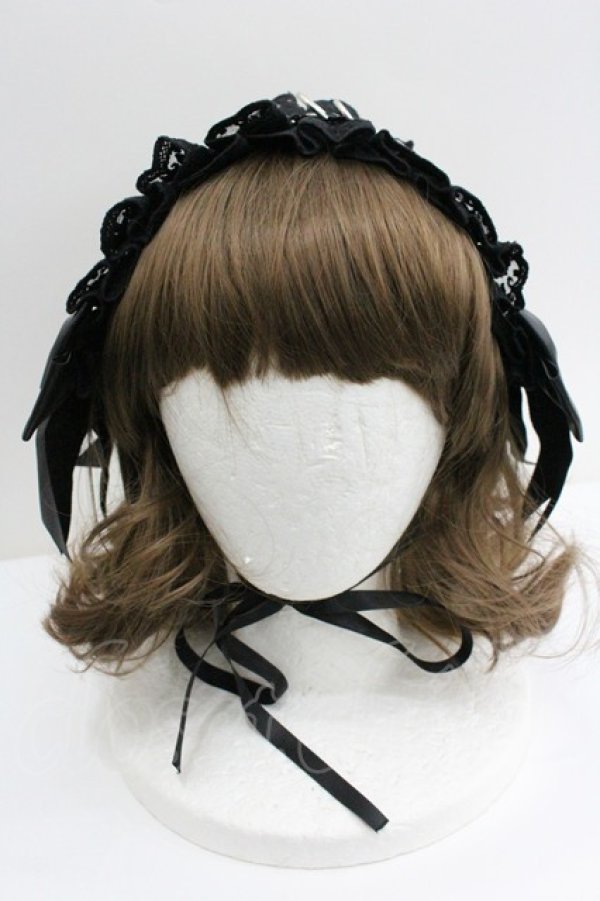 画像2: LOLITAその他(お買取対象外) / 合皮ヘッドドレス  ブラック I-26-01-27-057-LO-AC-SA-ZI (2)