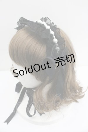 画像: Angelic Pretty / Holy Pearl ヘッドドレス  黒Ｘ白 I-26-01-27-058-AP-AC-SA-ZI