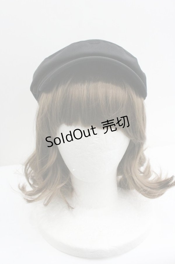 画像2: axes femme / くるみ釦キャスケット  黒 I-26-01-27-006-AX-AC-SA-ZT0206X (2)