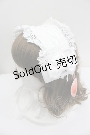 画像: BABY,THE STARS SHINE BRIGHT / はしごレースのスピンドールヘッドドレス(バーバリー)  白 I-26-01-27-060-BA-AC-SA-ZI