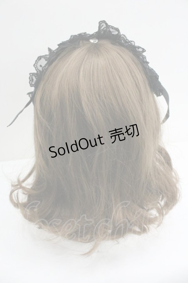 画像3: Angelic Pretty / ロゴパールヘッドドレス  黒 I-26-01-27-062-AP-AC-SA-ZI (3)