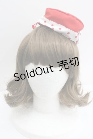 画像: Angelic Pretty / MilkshakeサーキュラーワンピースSetのハット  赤 I-26-01-27-064-AP-OP-SA-ZTK033