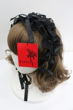 画像: MARBLE / レースヘッドドレス  黒 I-26-01-27-066-GO-AC-SA-ZI
