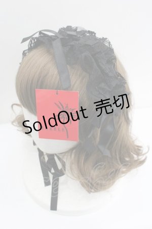 画像: MARBLE / レースヘッドドレス  黒 I-26-01-27-066-GO-AC-SA-ZT610-F003