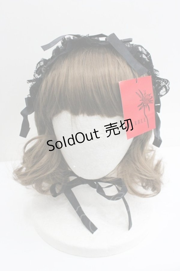 画像2: MARBLE / レースヘッドドレス  黒 I-26-01-27-066-GO-AC-SA-ZT610-F003 (2)