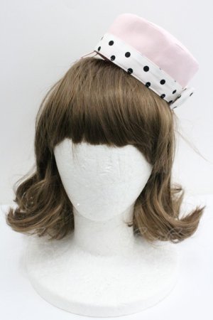 画像: Angelic Pretty / MilkshakeサーキュラーワンピースSetのハット  ピンク I-26-01-27-067-AP-OP-SA-ZI