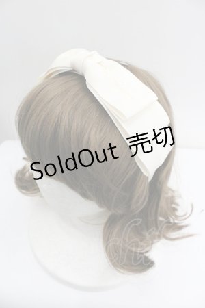 画像: m petit by misako / NINA'sコラボ AM*NIリボンカチューシャ  生成り I-26-01-27-069-LO-AC-SA-ZT610-F004