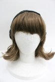 画像2: m petit by misako / レースリボンカチューシャ  黒 I-26-01-27-071-LO-AC-SA-ZI (2)