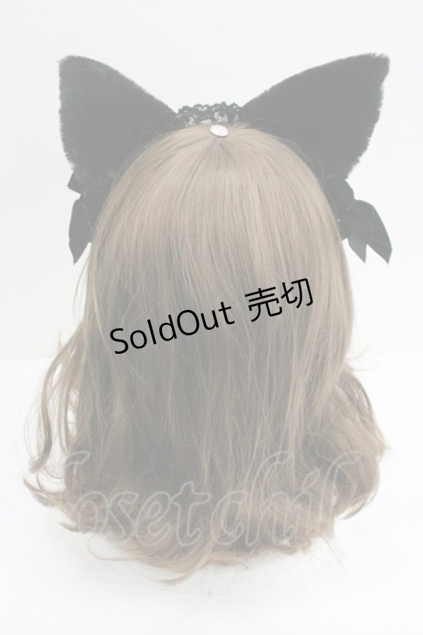画像2: Angelic Pretty / Milk Catカチューシャ  黒 I-26-01-27-072-AP-AC-SA-ZI (2)