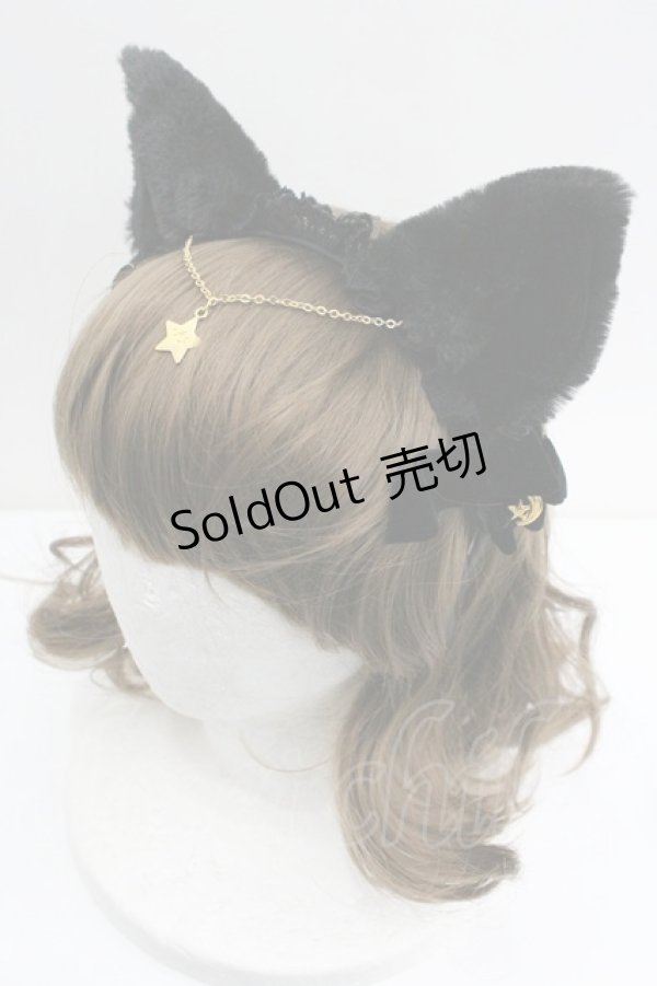 画像3: Angelic Pretty / Milk Catカチューシャ  黒 I-26-01-27-072-AP-AC-SA-ZI (3)