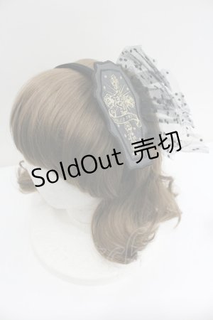 画像: Angelic Pretty / クロスチュールカチューシャ  黒 I-26-01-27-074-AP-AC-SA-ZI