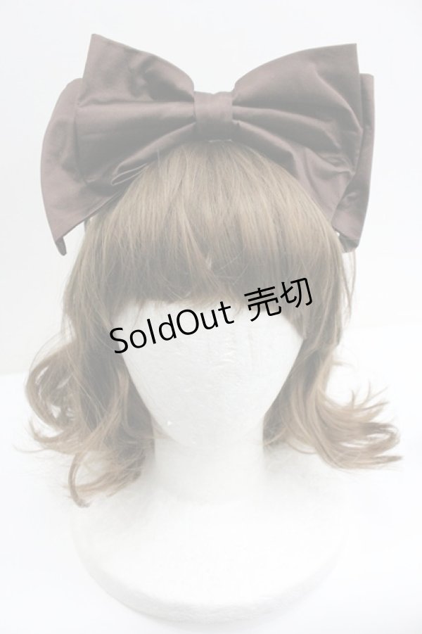 画像1: MARBLE / リボンカチューシャ  ブラウン I-26-01-27-075-GO-ZA-SA-ZI (1)
