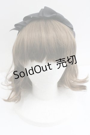 画像: Innocent World / グログランリボンカチューシャ  黒 I-26-01-27-077-IW-AC-SA-ZI