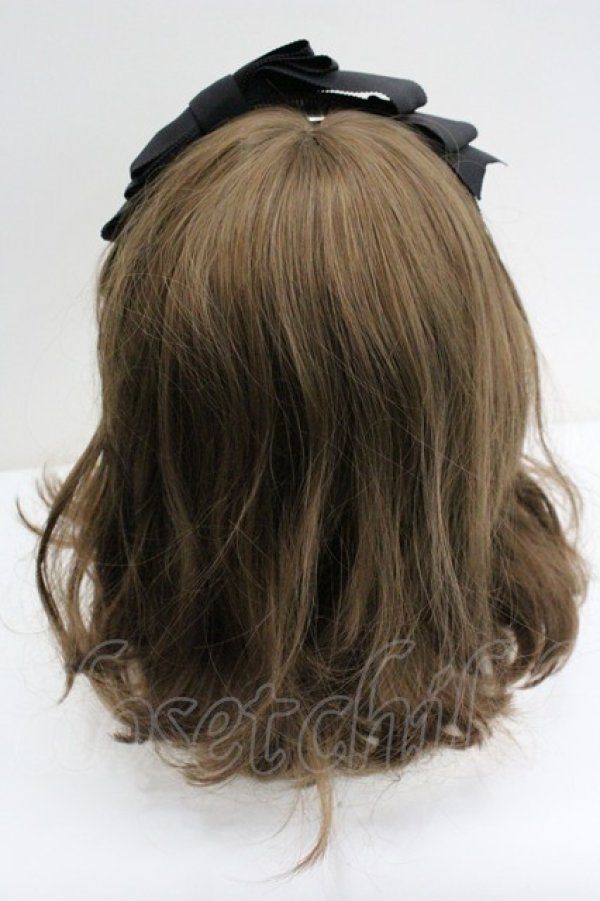 画像2: Innocent World / グログランリボンカチューシャ  黒 I-26-01-27-077-IW-AC-SA-ZI (2)