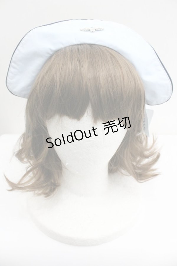 画像1: metamorphose / Little Nurse キャップ風カチューシャ  サックス I-26-01-27-078-ME-AC-SA-ZI (1)