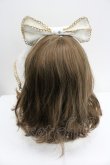 画像2: LOLITAその他(お買取対象外) / チュール付きスター柄リボンカチューシャ  白 I-26-01-27-079-LO-ZA-SA-ZI (2)