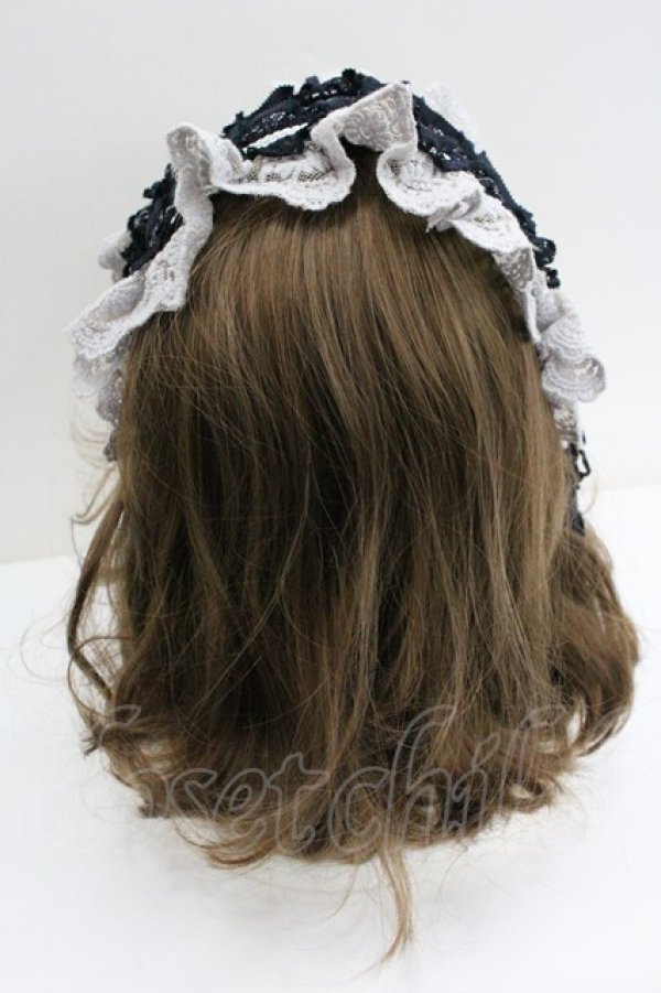 画像3: Ozz oneste / タッセルヘッドドレス  グレーＸネイビー I-26-01-27-080-OO-AC-SA-ZI (3)