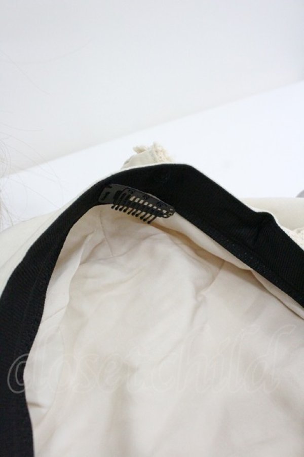 画像4: Hoshibako Works / すずらんのしおりベレー帽  ホワイト I-26-01-27-081-LO-AC-SA-ZI (4)