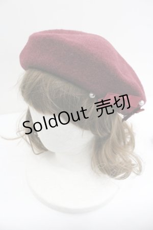 画像: m petit by misako / AMミニリボンバスクベレー  ボルドー I-26-01-27-083-LO-AC-SA-ZTK037