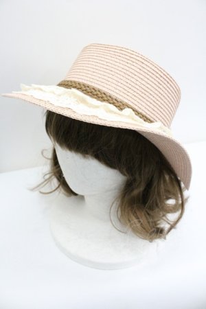 画像: axes femme / 巻きバラリボンカンカン帽  アワピンク I-26-01-27-084-AX-AC-SA-ZI