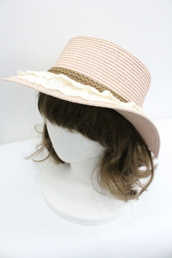 画像1: axes femme / 巻きバラリボンカンカン帽  アワピンク I-26-01-27-084-AX-AC-SA-ZI (1)