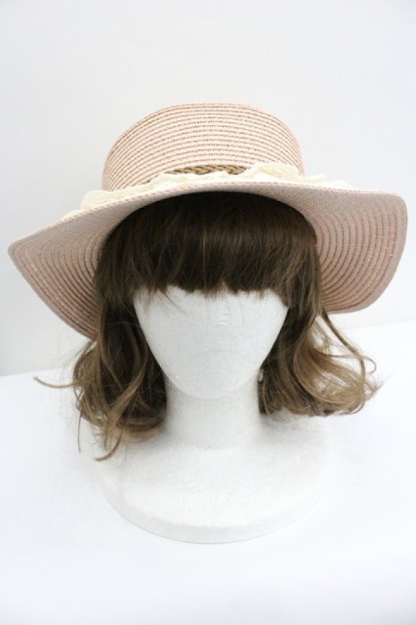 画像2: axes femme / 巻きバラリボンカンカン帽  アワピンク I-26-01-27-084-AX-AC-SA-ZI (2)