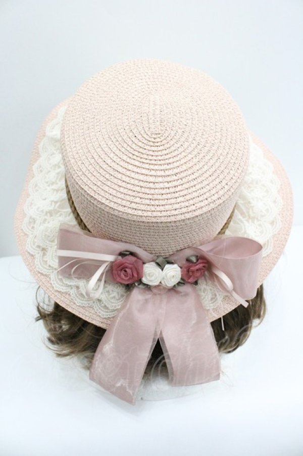 画像3: axes femme / 巻きバラリボンカンカン帽  アワピンク I-26-01-27-084-AX-AC-SA-ZI (3)