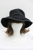 画像2: merry jenny / フリルキャンバスバケットハット  黒 I-26-01-27-090-LO-AC-SA-ZI (2)