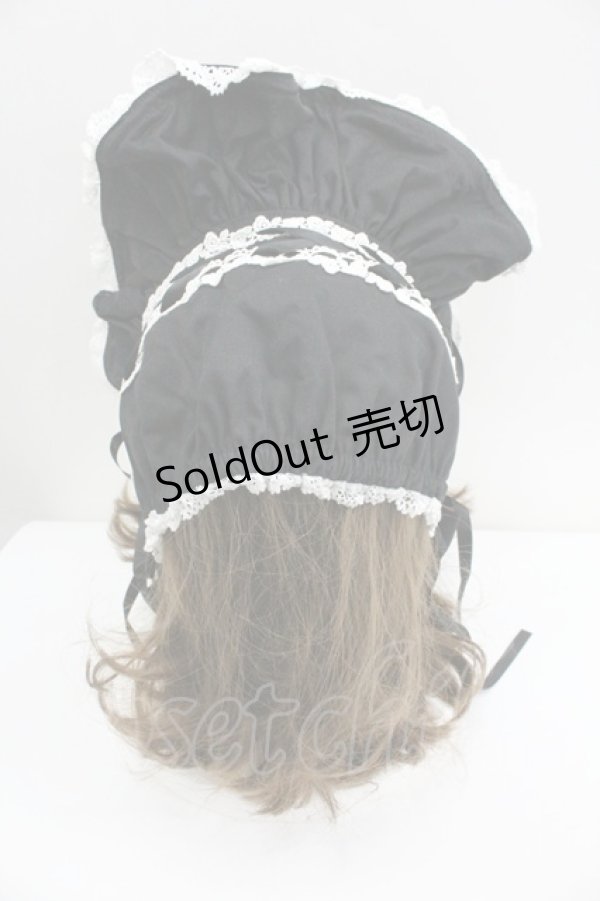 画像3: BABY,THE STARS SHINE BRIGHT / スピンドールハーフボンネット  黒Ｘ白 I-26-01-27-093-BA-AC-SA-ZI (3)