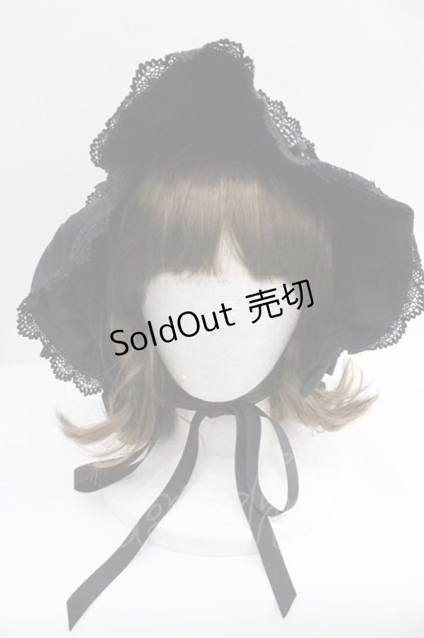 画像2: BABY,THE STARS SHINE BRIGHT / うさみみボンネット  黒 I-26-01-27-094-BA-AC-SA-ZI (2)