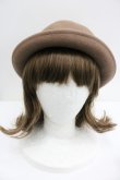 画像2: axes femme / BIGガーデン付ボーラー帽  モカ I-26-01-27-095-AX-AC-SA-ZI (2)