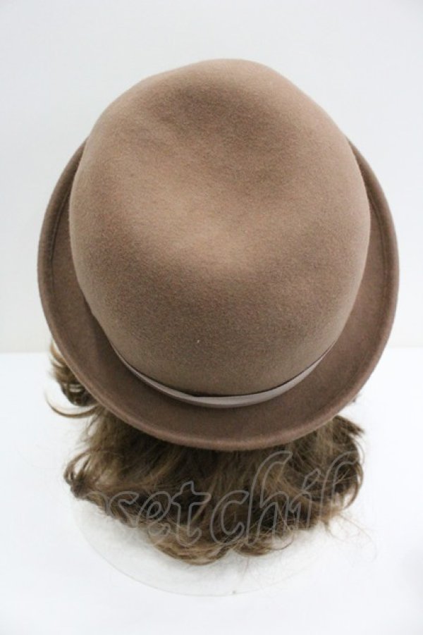 画像3: axes femme / BIGガーデン付ボーラー帽  モカ I-26-01-27-095-AX-AC-SA-ZI (3)