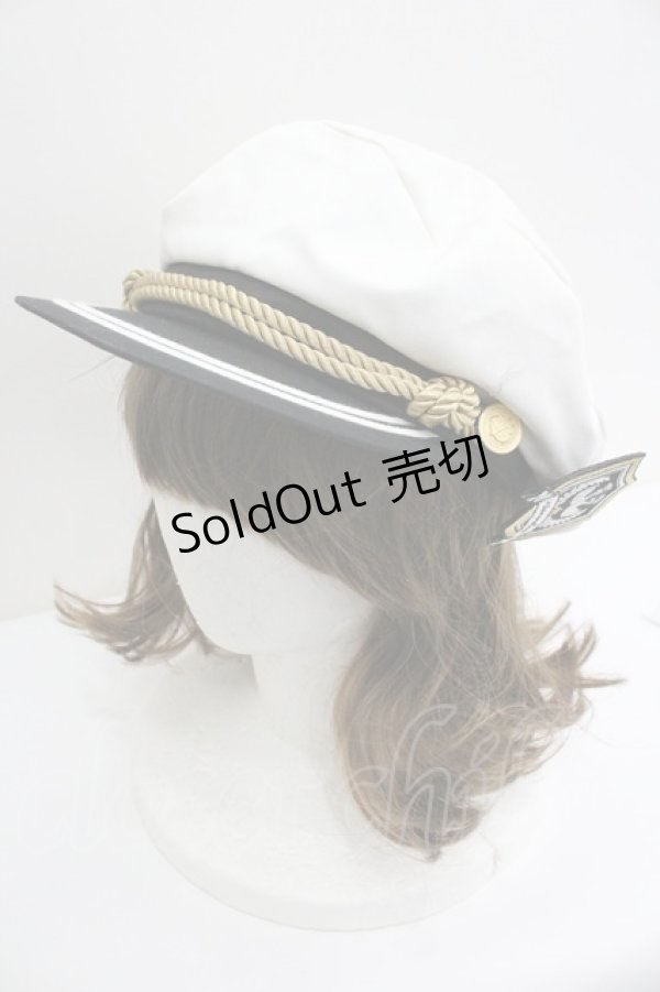 画像1: metamorphose / セーラーハット  白Ｘ黒 I-26-01-27-010-ME-AC-SA-ZI (1)