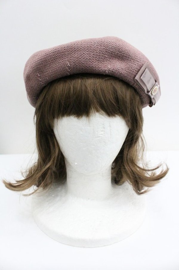 画像2: m petit by misako / NINA'S AM カメオベレー  ピンク I-26-01-27-099-LO-AC-SA-ZI (2)