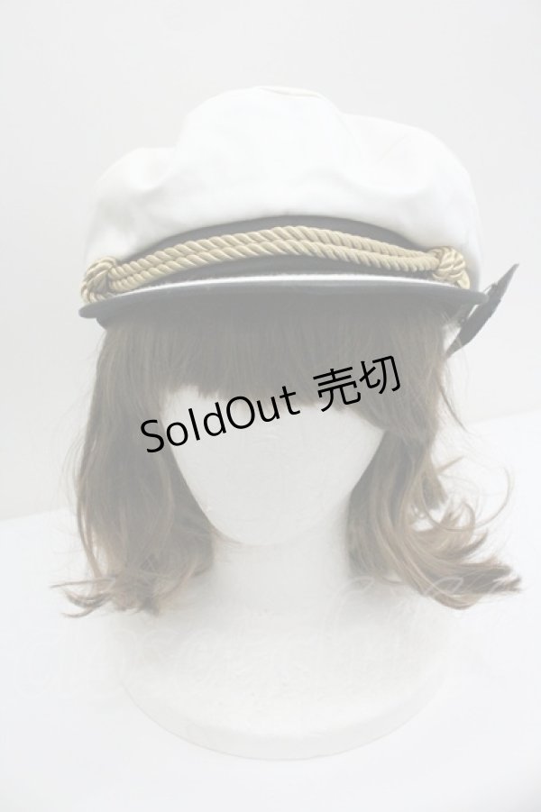 画像2: metamorphose / セーラーハット  白Ｘ黒 I-26-01-27-010-ME-AC-SA-ZI (2)