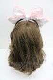画像2: LOLITAその他(お買取対象外) / パールリボンカチューシャ  白Ｘピンク I-26-01-27-103-LO-AC-SA-ZI (2)