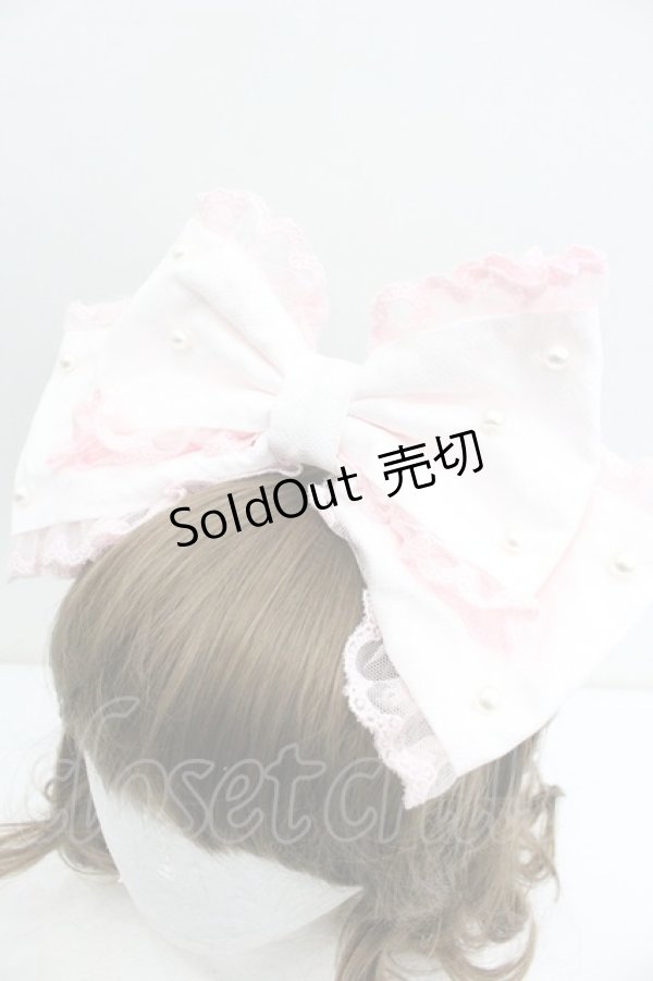 画像3: LOLITAその他(お買取対象外) / パールリボンカチューシャ  白Ｘピンク I-26-01-27-103-LO-AC-SA-ZI (3)