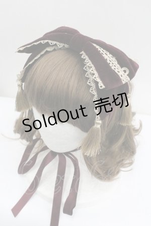 画像: axes femme kawaii / タッセル付リボンヘッドドレス  ボルドー I-26-01-27-108-AX-AC-SA-ZI
