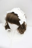 画像1: BABY,THE STARS SHINE BRIGHT / はしごレースのスピンドールヘッドドレス(バーバリー)  白 I-26-01-27-109-BA-AC-SA-ZI (1)