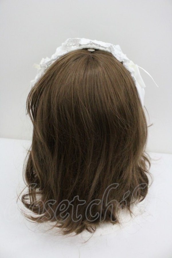 画像3: BABY,THE STARS SHINE BRIGHT / はしごレースのスピンドールヘッドドレス(バーバリー)  白 I-26-01-27-109-BA-AC-SA-ZI (3)