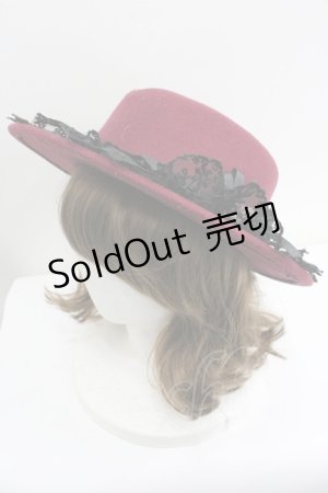 画像: axes femme / 巻きバラレースカンカン帽  ボルドー I-26-01-27-011-AX-AC-SA-ZI