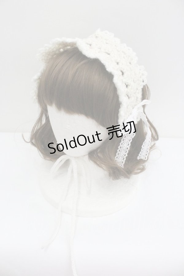 画像1: LOLITAその他(お買取対象外) / モヘアヘッドドレス  シロ×ゴールド I-26-01-27-112-LO-ZA-SA-ZI (1)