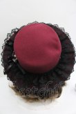 画像3: axes femme / 巻きバラレースカンカン帽  ボルドー I-26-01-27-011-AX-AC-SA-ZI (3)