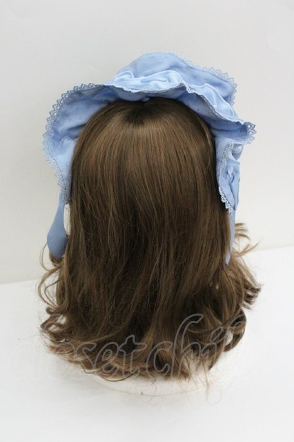 画像3: axes femme kawaii / ドットチュールフリルカチューシャ  青 I-26-01-27-117-AX-AC-SA-ZI (3)