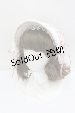 画像: Hoshibako Works / フルール・ド・シフォン ハーフボンネット  ピンク I-26-01-27-120-LO-AC-SA-ZI