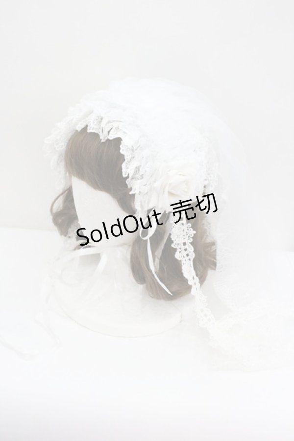 画像1: Triple fortune / ベールヘッドドレス  ホワイト I-26-01-27-121-EL-AC-SA-ZI (1)