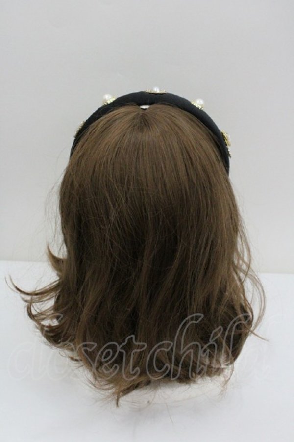 画像3: Amavel / ビジューサテンカチューシャ  ブラック I-26-01-27-122-CA-ZA-SA-ZI (3)