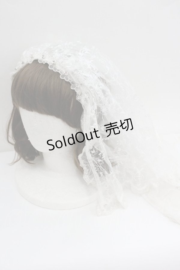 画像2: BABY,THE STARS SHINE BRIGHT / フラワーレースビジューヴェール  白 I-26-01-27-123-BA-AC-SA-ZI (2)