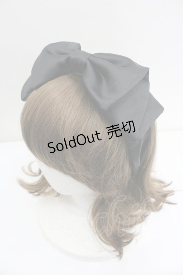 画像1: Secret Honey / リボンカチューシャ  黒 I-26-01-27-012-CA-AC-SA-ZT618-F001 (1)