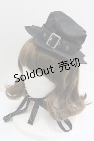 画像: GOTHPUNKその他(買取対象外) / 変形ベルトミニハット  黒Ｘ赤 I-26-01-27-002-PU-AC-SA-ZI